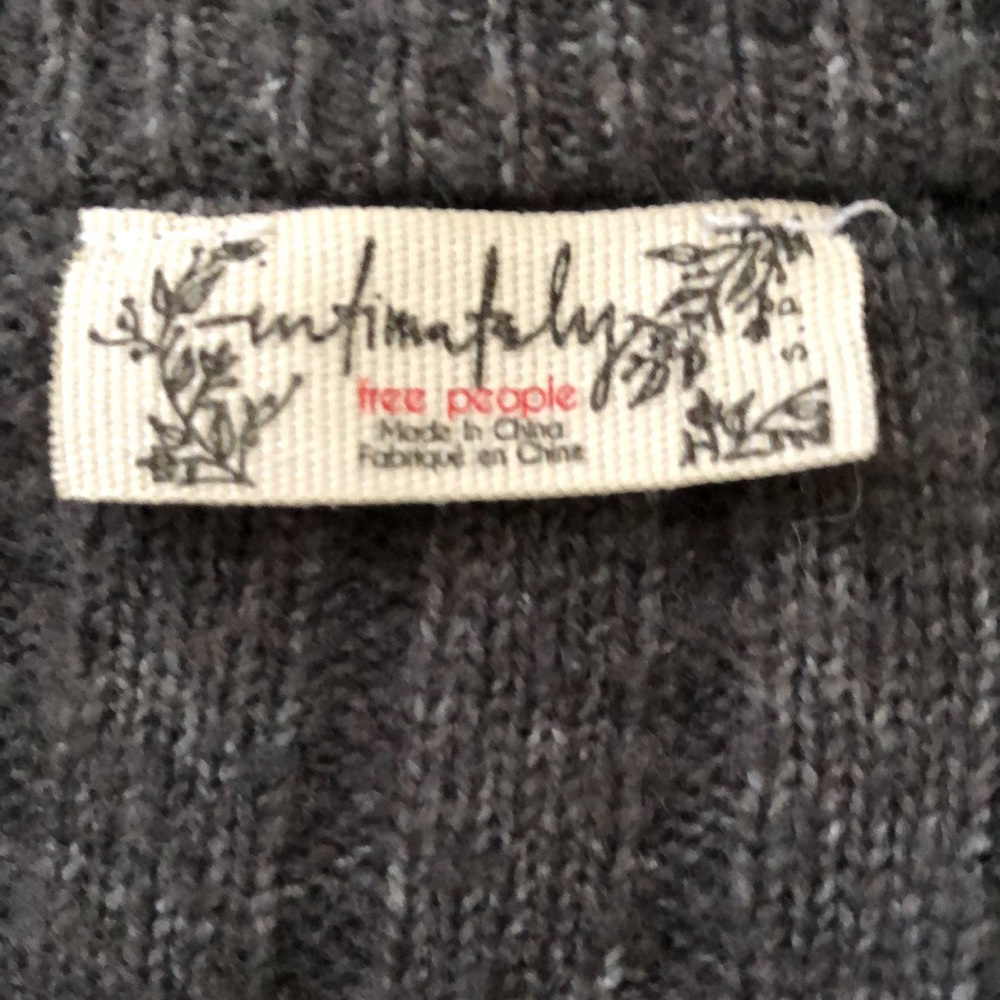 Free People Around the World Henley Sweater Gray S - Picture 5 of 11
